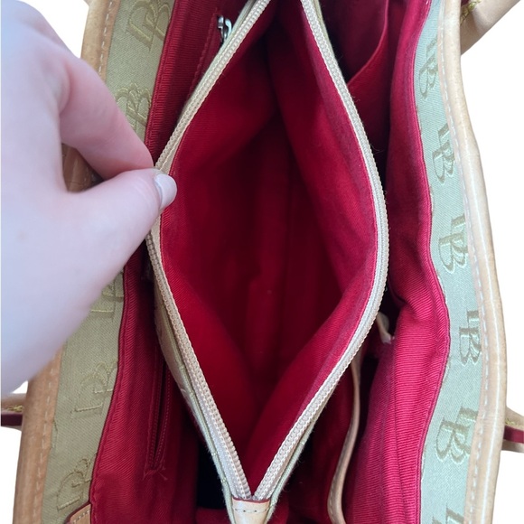 Vintage Dooney & Bourke Signature Monogram DB Logo Canvas/Leather Shoulder Bag - Picture 7 of 13